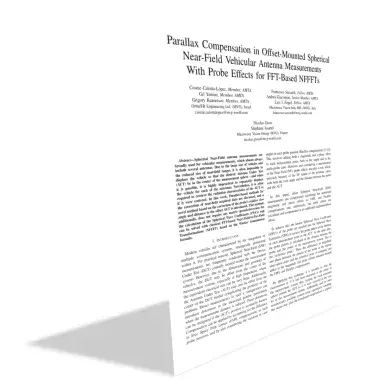 Parallax Compensation in Offset-Mounted Spherical Near-Field Vehicular Antenna Measurements with Probe Effects for FFT-Based NFFFTs