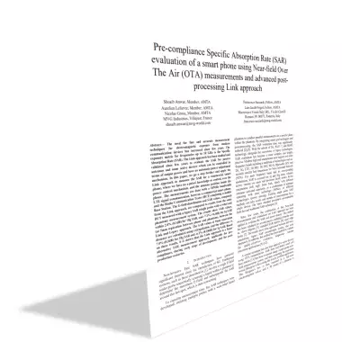 Pre-compliance SAR  evaluation of a smart phone using near-field OTA measurements and advanced post-processing Link approach